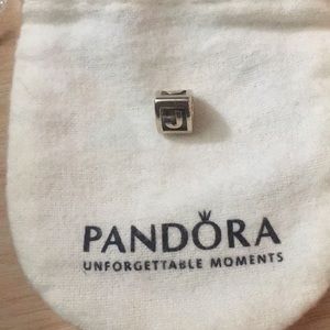 Alphabet J letter pandora charm